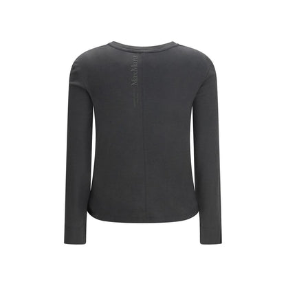 T-Shirt by S Max Mara for women in modal & cotton gray features an edgy silhouette, meticulously detailed with a sophisticated and round neckline for a truly edgy finish.