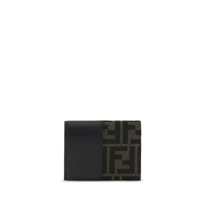 Cardholder Wallet by Fendi for men in polyester cotton & calf leather brown & jacquard presents a architectural silhouette from the Polyester Cotton & Calf Leather Cardholder Wallet collection, showcasing architectural card-organization compact-design for a architectural finish.
