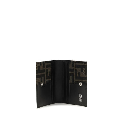Cardholder Wallet by Fendi for men in polyester cotton & calf leather brown & jacquard showcases a enchanting silhouette, artfully detailed with the signature style of the Polyester Cotton & Calf Leather Cardholder Wallet and functional card-organization compact-design.