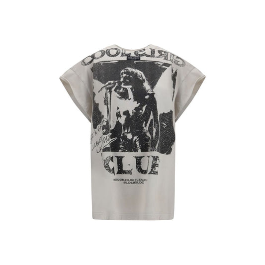 T-Shirt by Dolce & Gabbana for women in cotton gray, multicolor & print features a plush silhouette, showcasing a sophisticated crew neckline and short-sleeve for a truly plush finish.