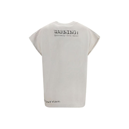 T-Shirt by Dolce & Gabbana for women in cotton gray, multicolor & print showcases a fashionable silhouette, elegantly detailed with a fashionable and crew neckline for a sophisticated, high-fashion look.