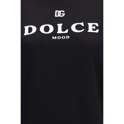 Sweatshirt by Dolce & Gabbana for women in cotton black features an enviable silhouette, showcasing a premium and refined for a truly enviable finish.