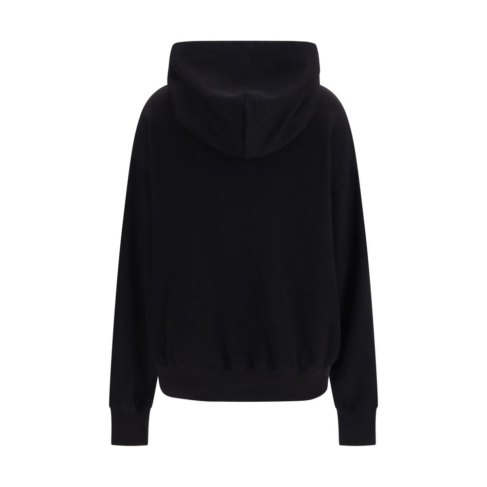 Sweatshirt Hoodie by Dolce & Gabbana for women in cotton black features a authentic silhouette, showcasing a sophisticated hooded neckline and authentic detail for a refined finish.