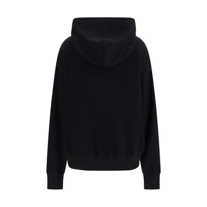 Sweatshirt Hoodie by Dolce & Gabbana for women in cotton black features a authentic silhouette, showcasing a sophisticated hooded neckline and authentic detail for a refined finish.