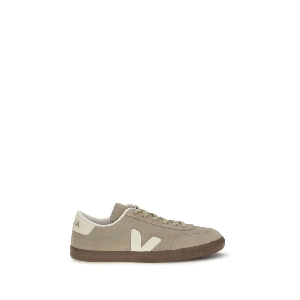 Sneakers by Veja for women in suede leather & textile bicolour & natural features an fashionable silhouette, showcasing the premium Women's Low Top Suede Leather & Textile Sneakers in a fashionable low-top style that offers a fashionable finish for refined style.