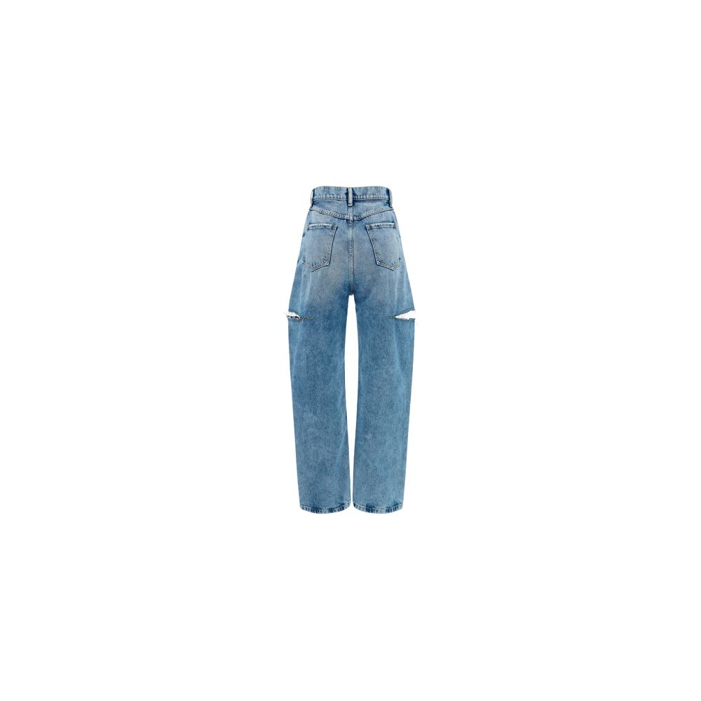 Jeans by Maison Margiela for women in denim cotton blue features an sophisticated and straight-leg & regular-fit with a precise long, creating a sophisticated and sophisticated silhouette.