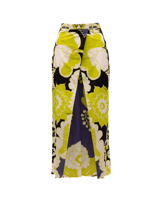 Skirt by Valentino Garavani for women in sequins black, lime-green, purple, white & floral features an tailored silhouette, artfully capturing the essence of Women's Long Skirt in a sophisticated long.