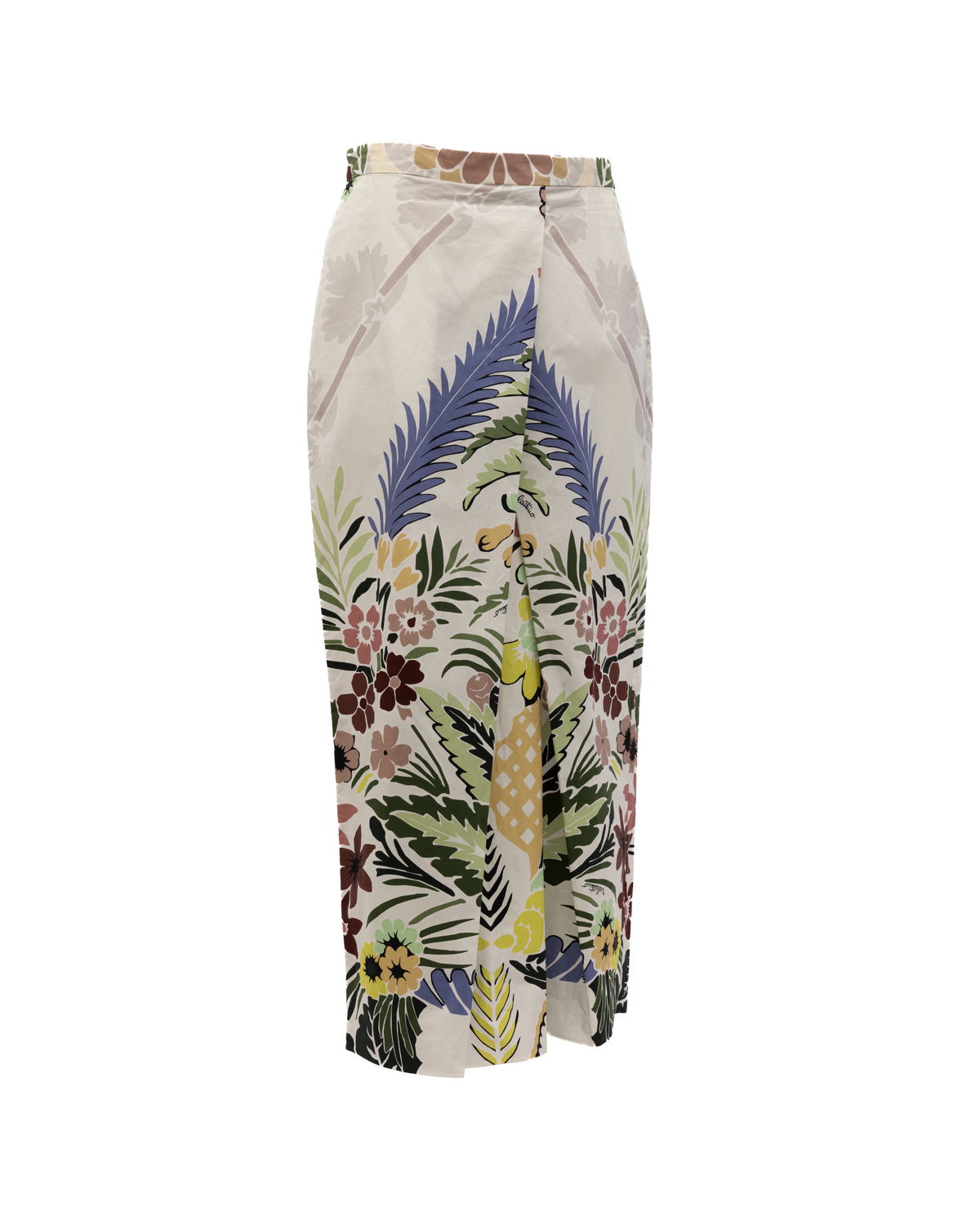 Valentino Garavani Women's Long Skirt - Beige Blue Brown Green Purple White Yellow Patterned Floral