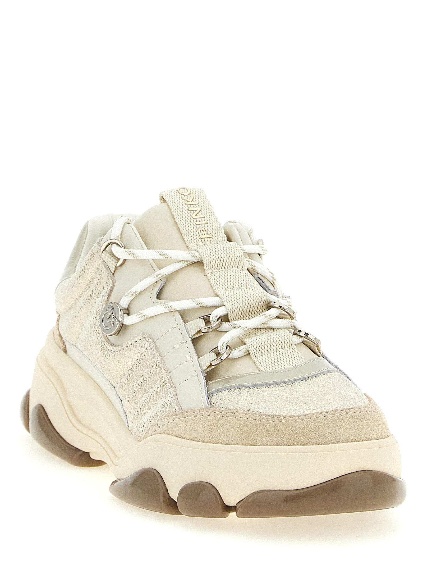 Sneakers by PINKO for women in polyurethane & suede cowhide leather multicolor features an versatile design from the Athena Women's Chunky Polyurethane & Suede Cowhide Leather Sneakers collection, highlighting a versatile chunky style for a premium, high-fashion look.
