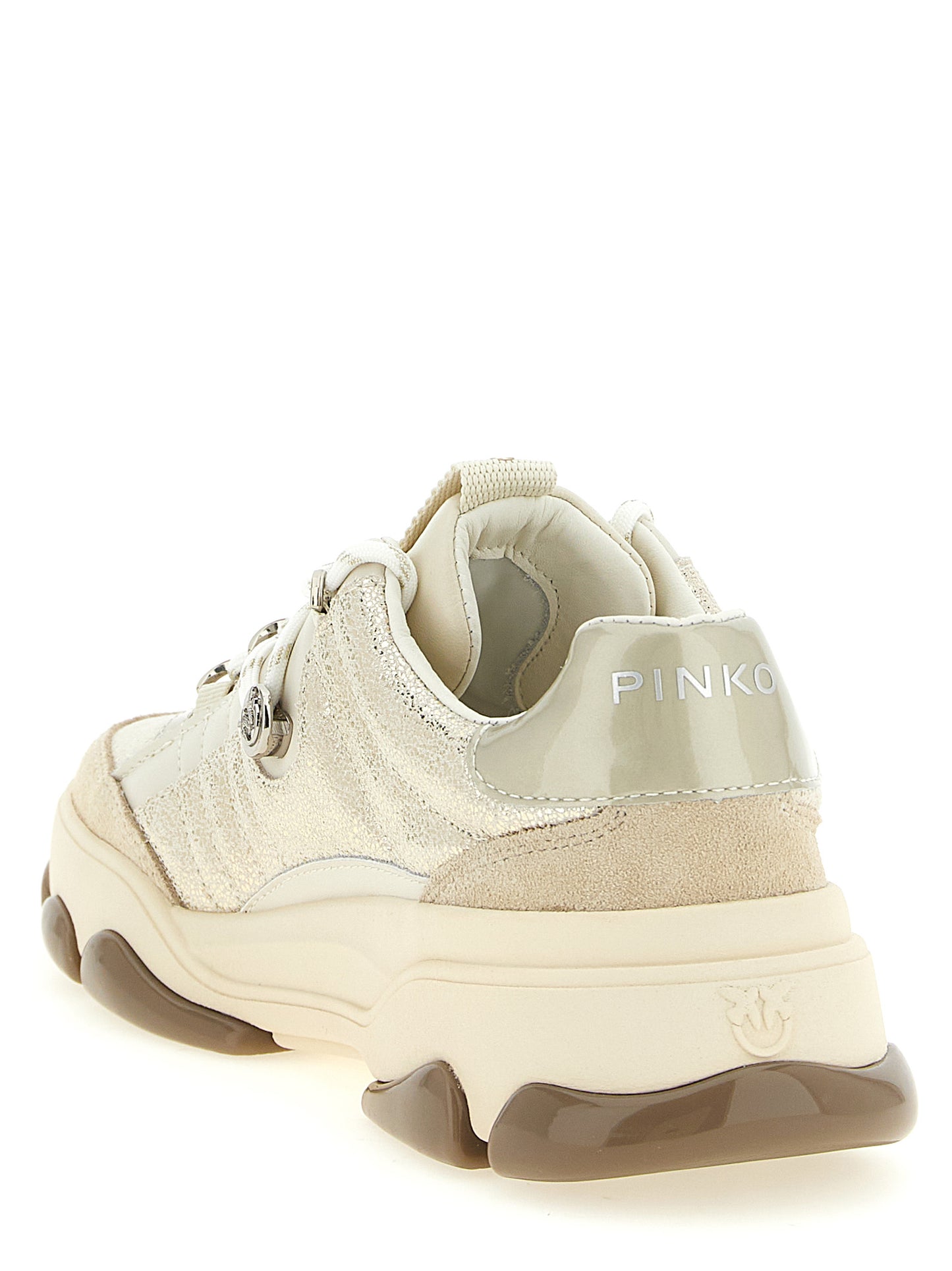 Sneakers by PINKO for women in polyurethane & suede cowhide leather multicolor presents a impeccable silhouette as Athena Women's Chunky Polyurethane & Suede Cowhide Leather Sneakers, expertly defined by a impeccable chunky style for a impeccable, high-fashion look.