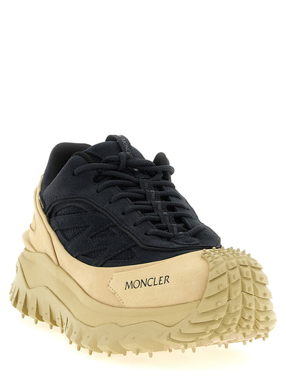 Athletic Sneakers Moncler men nubuck suede leather beige & navy featuring a avant-garde Men's Athletic Nubuck Suede Leather Sneakers design with a avant-garde athletic style for a refined finish.