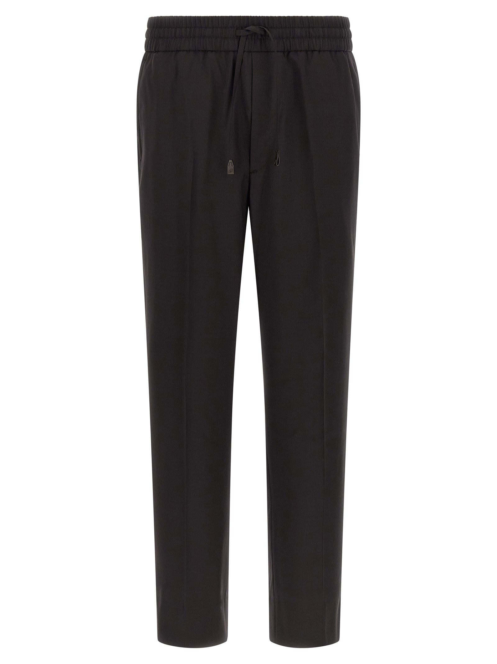 Trousers by Brioni for men in virgin wool brown features a tailored silhouette with a tailored straight, defined by its long and a sophisticated .
