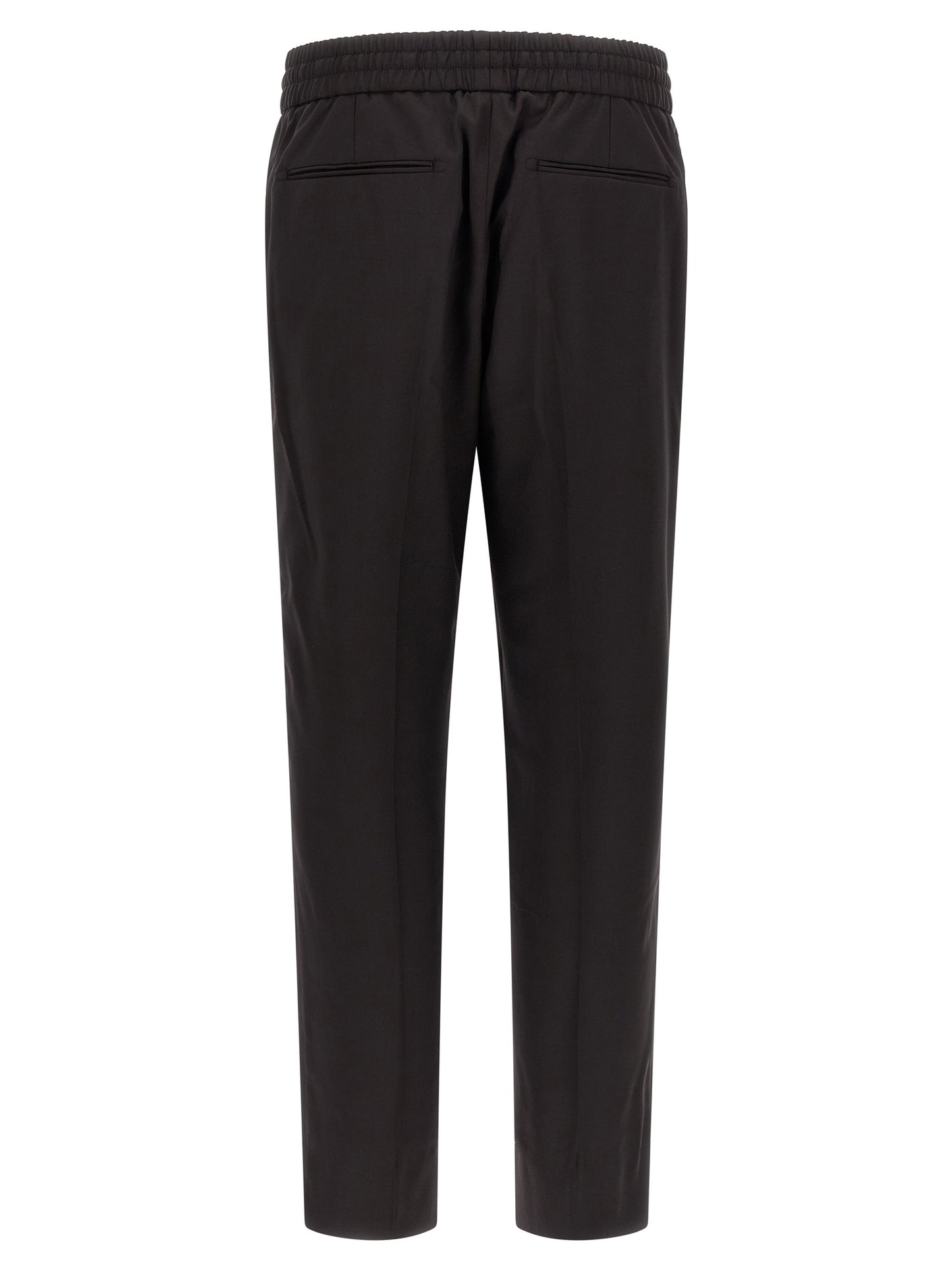 Trousers by Brioni for men in virgin wool brown features a sculptural silhouette, showcasing a sculptural straight and long with a sophisticated for a sculptural finish.