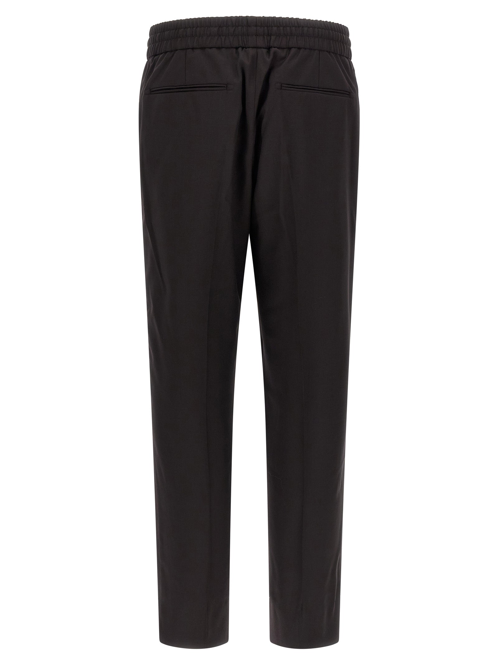 Trousers by Brioni for men in virgin wool brown features a sculptural silhouette, showcasing a sculptural straight and long with a sophisticated for a sculptural finish.