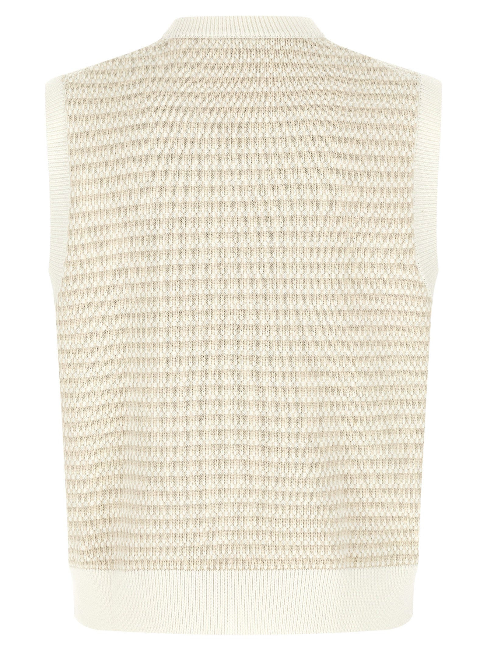 Sweater by Lacoste for men in polyamide crocodile leather & cotton beige, cream, green, patterned, jacquard & striped showcases a downtown chic silhouette, artfully finished with a downtown chic v-neck neckline and for a sophisticated, high-end look.