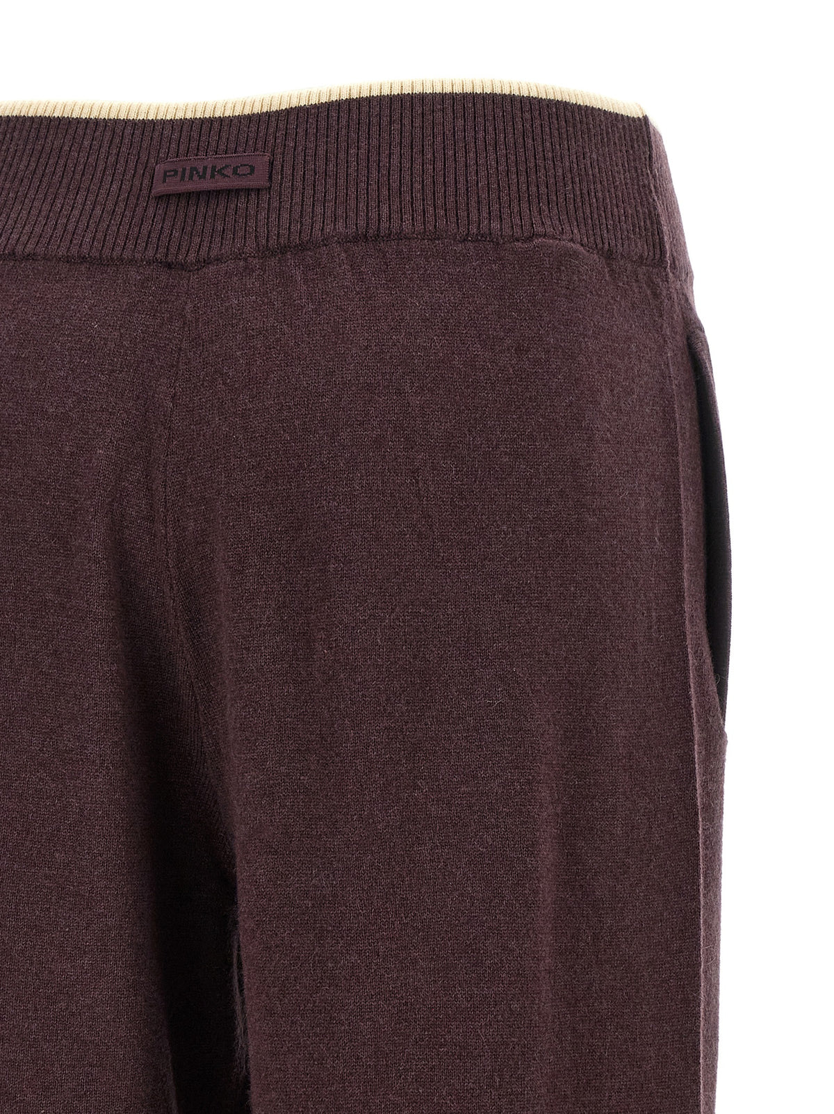 Trousers by PINKO for women in cashmere purple features an on trend silhouette, showcasing a sophisticated relaxed-fit, wide & slim with a long and for an on trend finish.