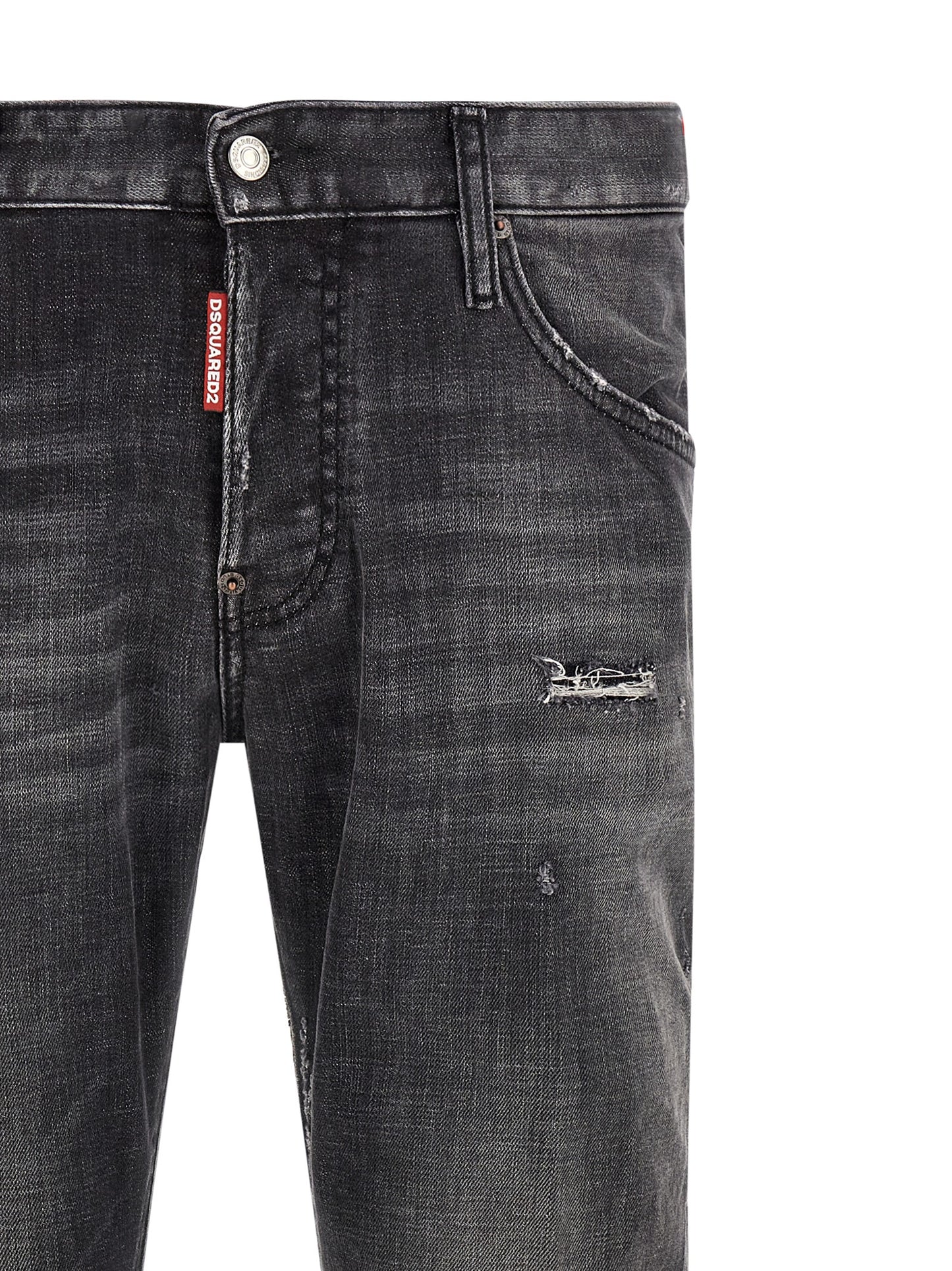 Jeans by Dsquared² for men in stretch denim cotton dark-gray & signature features a refined silhouette with a refined skinny, defined by a low rise and a refined long for a refined finish.
