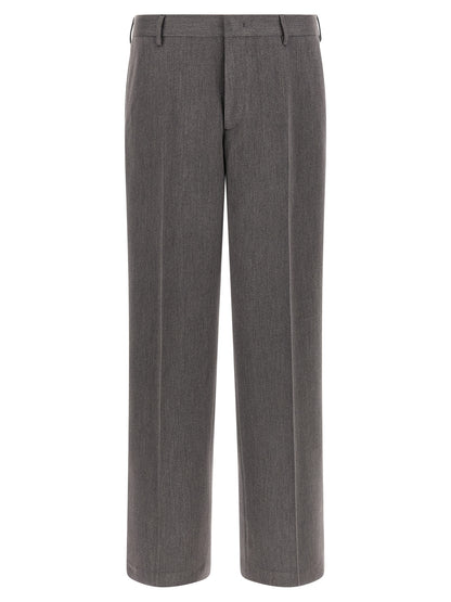 CELLAR DOOR Men's Relaxed Fit Stretch Polyester & Viscose Trousers - Brown