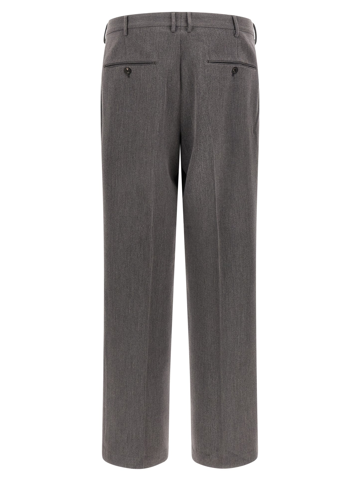 CELLAR DOOR Men's Relaxed Fit Stretch Polyester & Viscose Trousers - Brown
