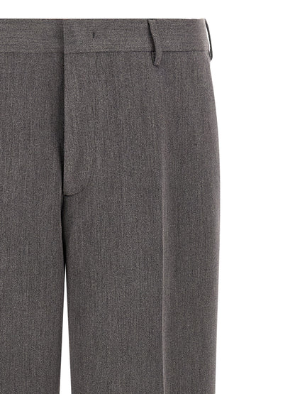 CELLAR DOOR Men's Relaxed Fit Stretch Polyester & Viscose Trousers - Brown