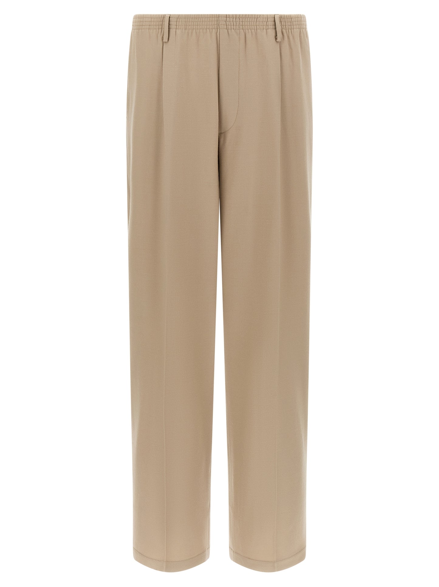 Trousers by CELLAR DOOR for men in virgin wool beige presents a smart silhouette, meticulously detailed with a smart wide, a smart long, and a smart .
