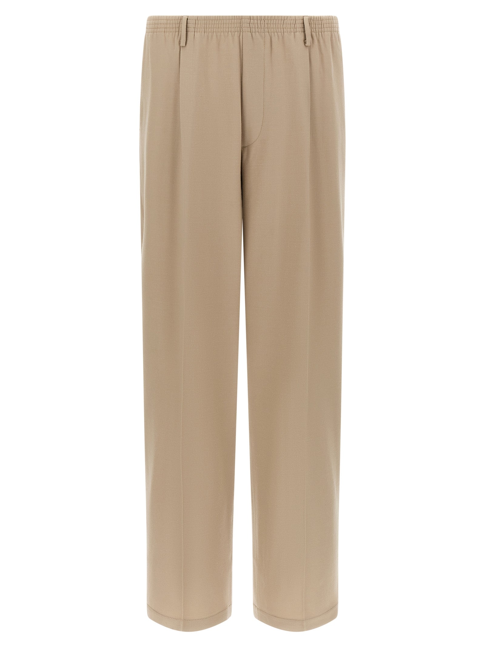 Trousers by CELLAR DOOR for men in virgin wool beige presents a smart silhouette, meticulously detailed with a smart wide, a smart long, and a smart .