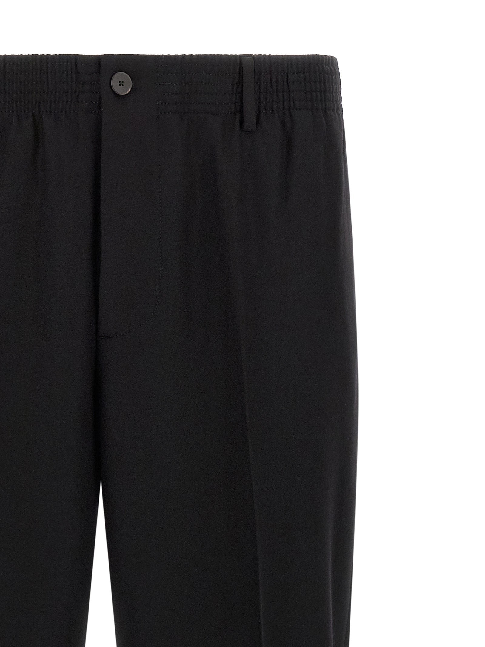 Trousers by CELLAR DOOR for men in virgin wool black features an sartorial silhouette, showcasing a precise tapered-leg and long with a sartorial for a refined look.