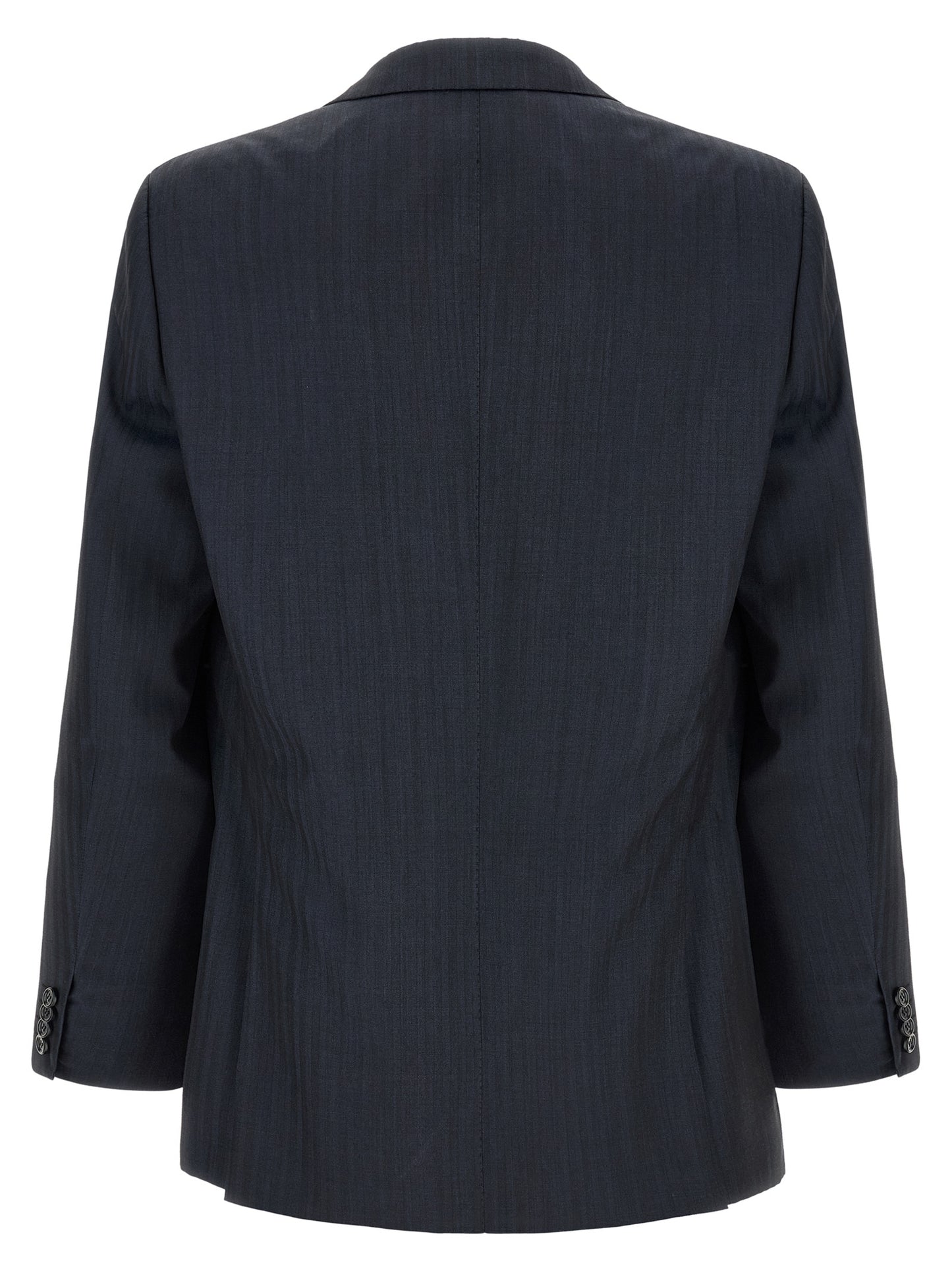 Pant Suit by Brioni for men in wool navy features a tailored silhouette, showcasing a sophisticated and tailored straight for a refined, professional look.