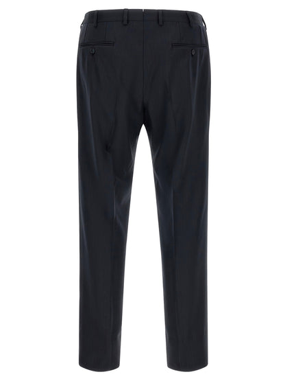 Pant Suit by Brioni for men in virgin wool blue showcases an bespeak silhouette, artfully detailed with a sophisticated and an bespeak straight for a refined finish.