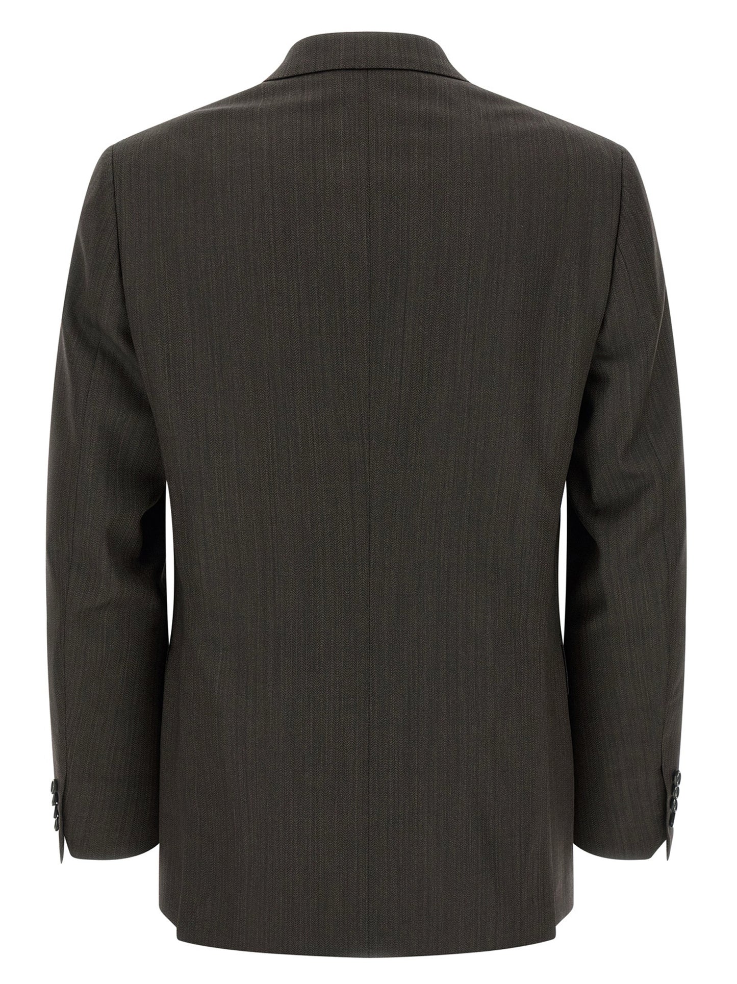 Pant Suit by Brioni for men in wool brown presents a sharp silhouette, artfully finished with a sharp and a sophisticated for a truly sharp look.