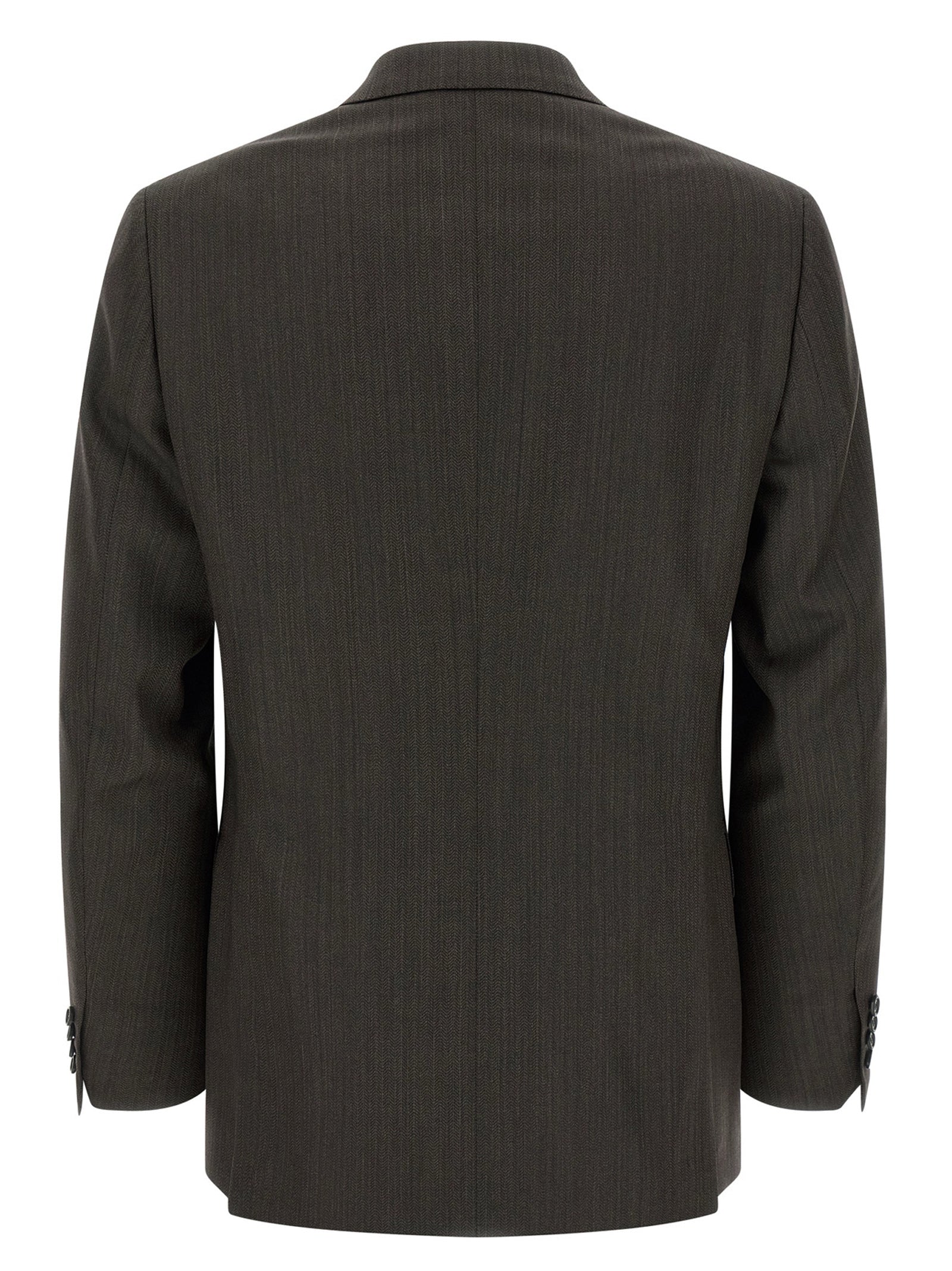 Pant Suit by Brioni for men in wool brown presents a sharp silhouette, artfully finished with a sharp and a sophisticated for a truly sharp look.