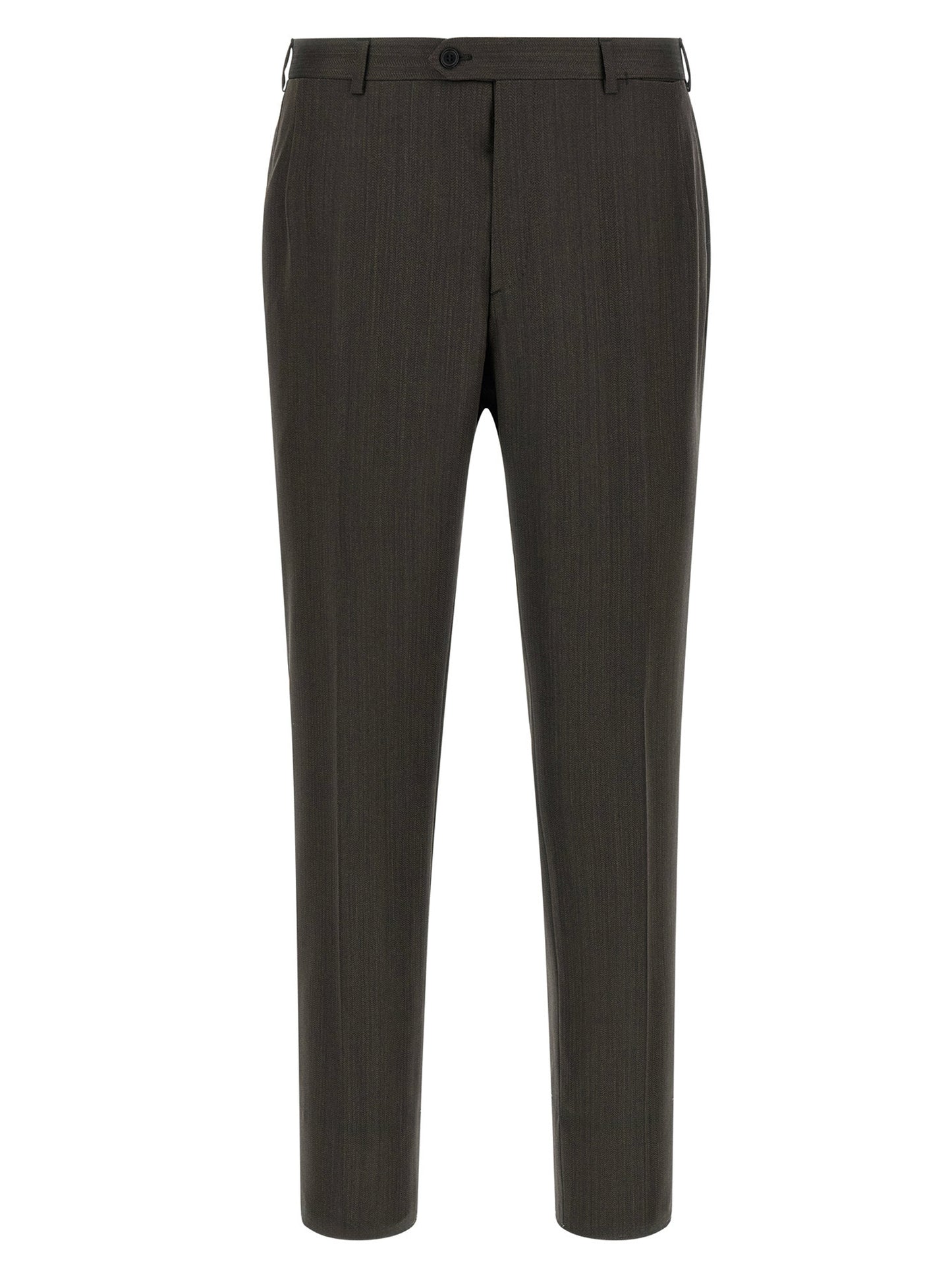 Pant Suit by Brioni for men in wool brown features a tailored silhouette, showcasing a sophisticated and tailored for a refined, professional look.