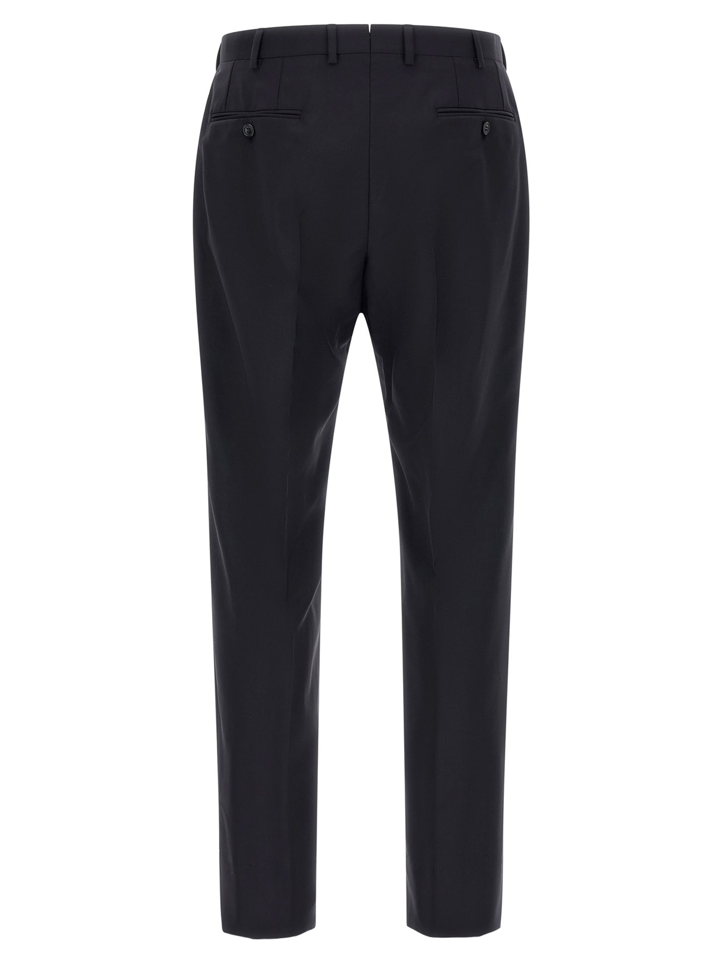 This Pant Suit by Brioni for men in mohair wool blue presents a discerning silhouette, featuring a sophisticated and a discerning for a refined and polished look.