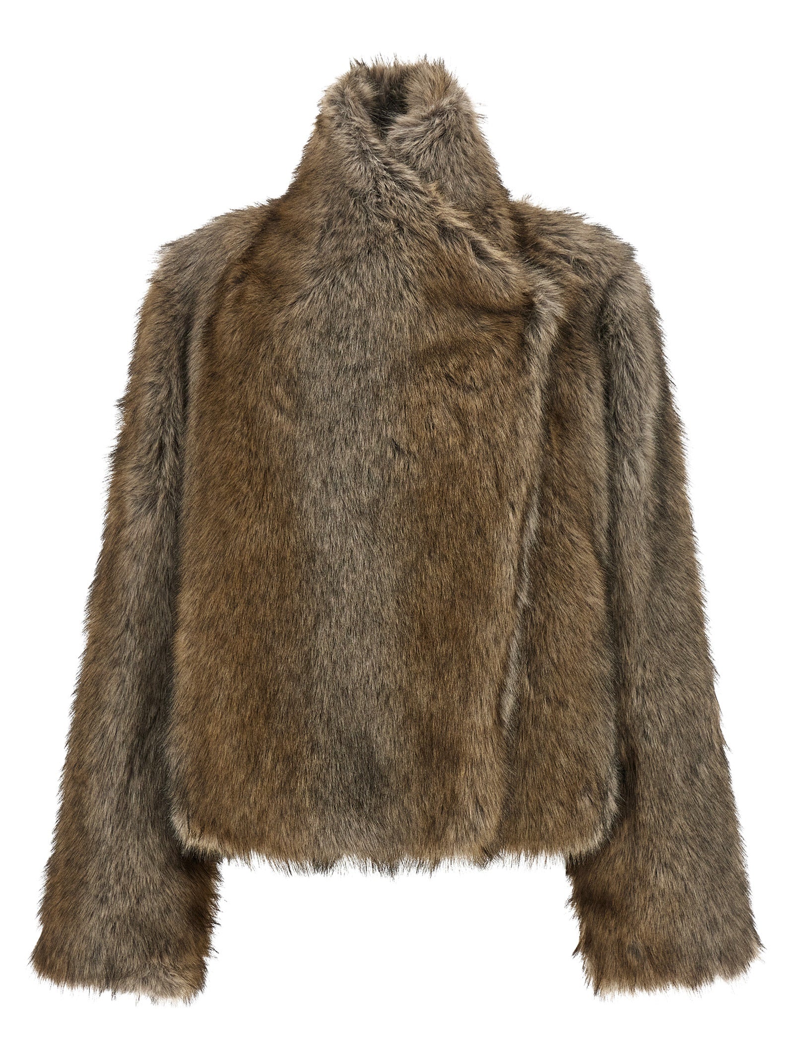 Overcoat by B&B COUTURE for women in polyester brown & gray features a cosy chic silhouette, artfully detailed with a sophisticated and premium for a cosy chic finish.