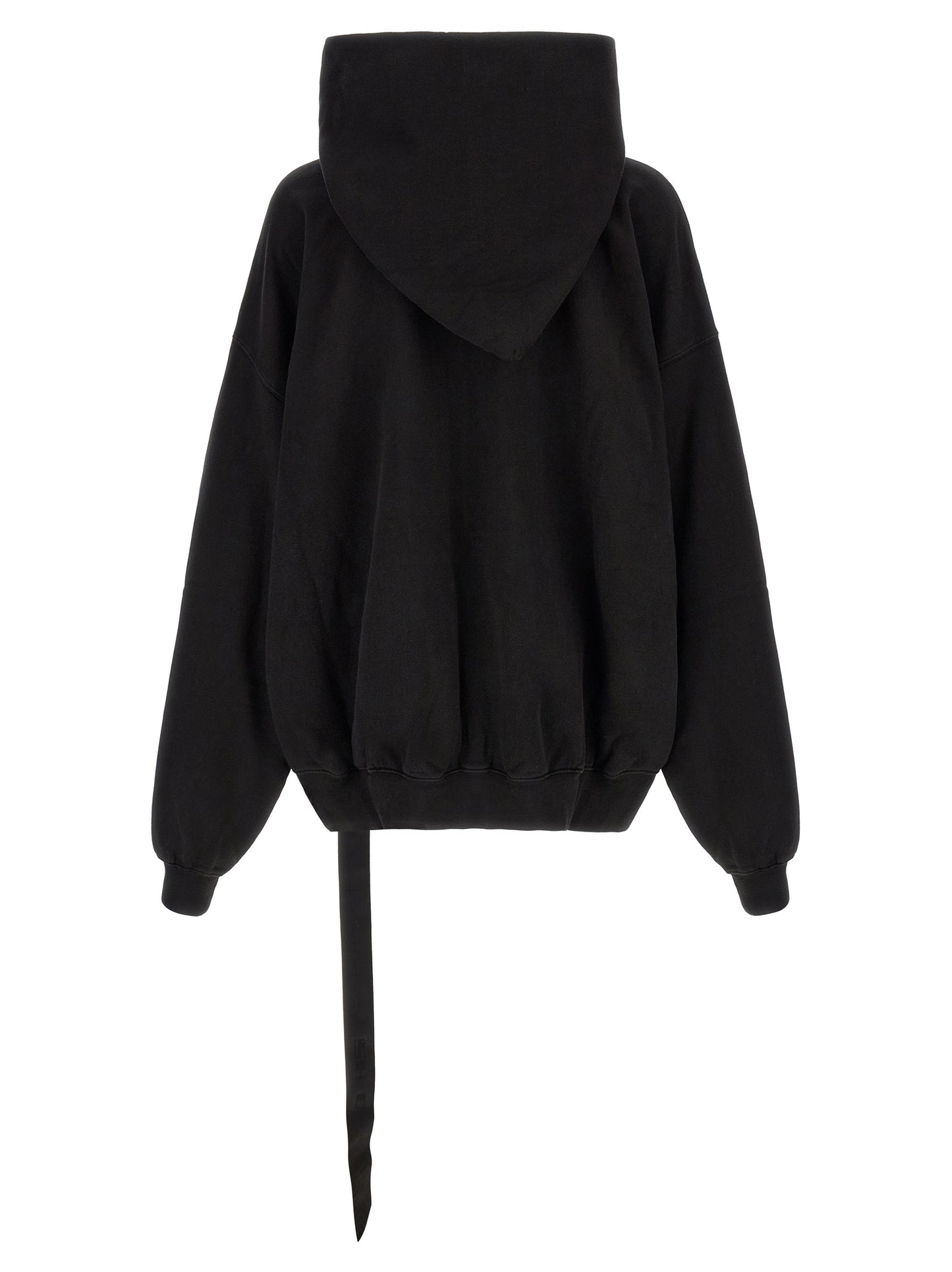 Sweatshirt Hoodie by DRKSHDW for men in organic cotton black & signature features an luminous silhouette, showcasing a sophisticated hooded neckline and for a truly luminous look.