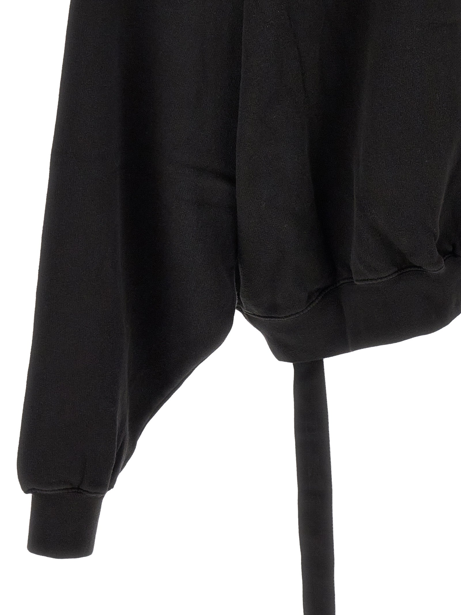 Sweatshirt Hoodie by DRKSHDW for men in organic cotton black & signature features a authentic silhouette, showcasing a sophisticated and authentic detail for a refined finish.
