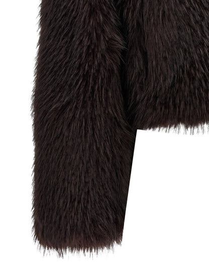 Overcoat by PINKO for women in polyester viscose & silver fox fur purple & silver features a contemporary silhouette showcasing a contemporary and refined for a sophisticated finish.
