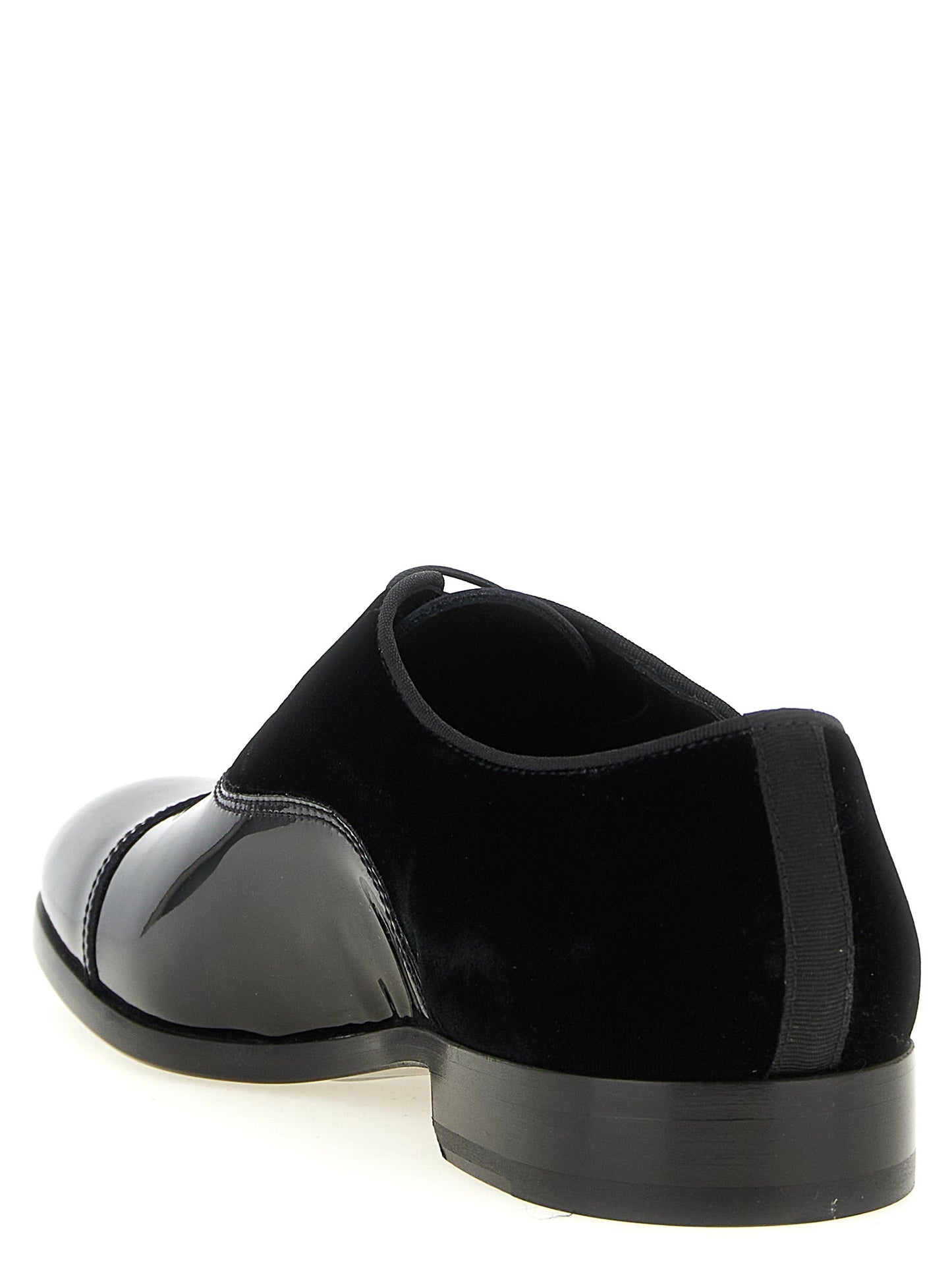 Oxford Lace-Up Shoes by Doucal's for men in patent lamb leather black & yellow showcases a timeless silhouette from the Play Men's Patent Lamb Leather Oxford Lace-Up Shoes collection, featuring a timeless and for a timeless finish.