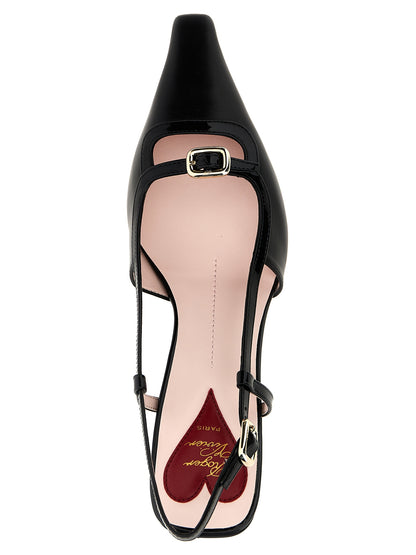 This Mid-Heel Slingback Pumps Heels by Roger Vivier for women in bos taurus calfskin leather black presents a effortlessly chic silhouette from the Viv Women's Bos Taurus Calfskin Leather Mid-Heel Slingback Pumps Heels collection, featuring a effortlessly chic mid-heel and effortlessly chic .