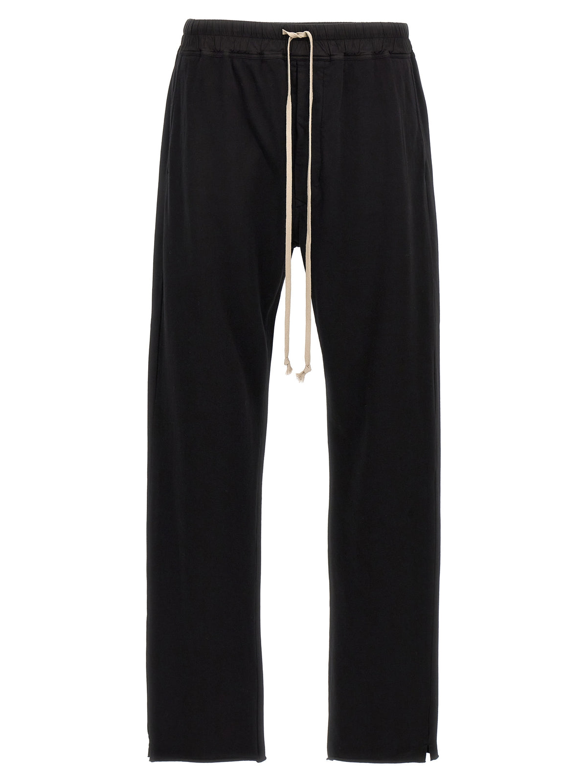 Casual Pants by DRKSHDW for men in cotton black features an refined tailoring silhouette, showcasing a premium straight-leg with a and long cut for a refined tailoring look.