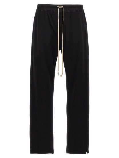 Casual Pants by DRKSHDW for men in cotton black features an refined tailoring silhouette, showcasing a premium straight-leg with a and long cut for a refined tailoring look.