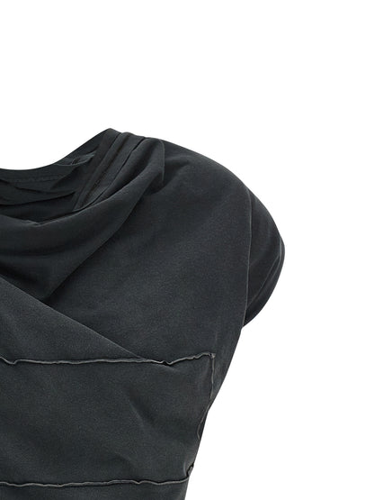 Blouse by Maison Margiela for women in cotton gray & white, featuring a nuanced and nuanced for a sophisticated finish.