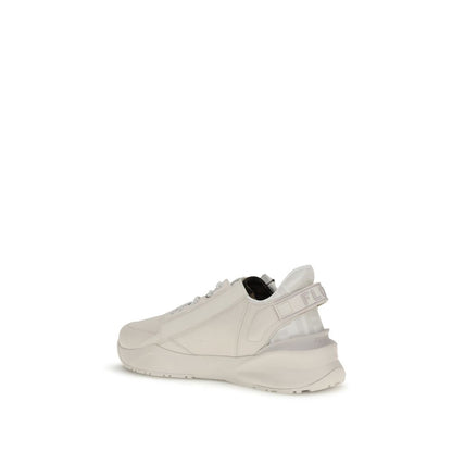 Athletic Sneakers by Fendi for women in bos taurus calf leather & nylon white, signature & monogram features an effortless chic silhouette, showcasing the signature athletic style of the Flow Women's Athletic Bos Taurus Calf Leather & Nylon Sneakers collection with a truly effortless chic finish.