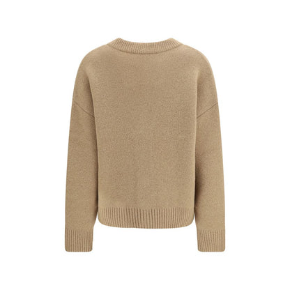 Cardigan by Ami Paris for women in polyamide & alpaca wool beige & horn features an impeccable silhouette, showcasing a sophisticated and detail for a truly impeccable finish.