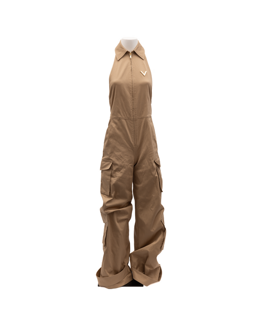 One-Piece by Valentino Garavani for women in wool beige features a trendy silhouette, showcasing a sophisticated and for a trendy finish.