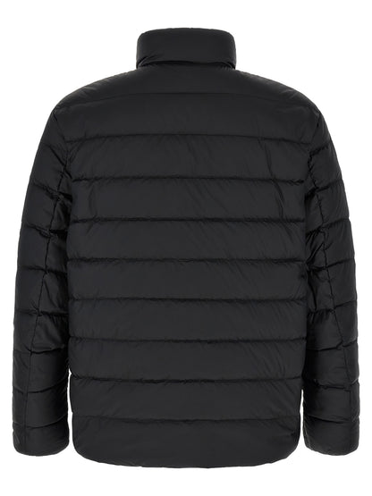 Puffer Jacket by Polo Ralph Lauren for men in polyester black features an contemporary silhouette, showcasing a sophisticated high-neck neckline and contemporary insulated for a truly refined look.