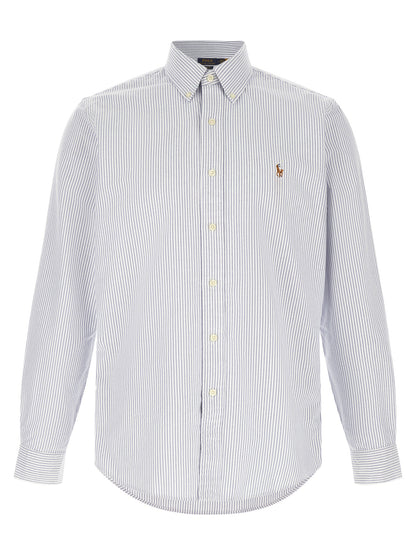 Shirt by Polo Ralph Lauren for men in cotton multicolor, patterned & striped features an polished silhouette, showcasing a sophisticated split button-down-collar neckline and long-sleeve detail for a truly polished finish.