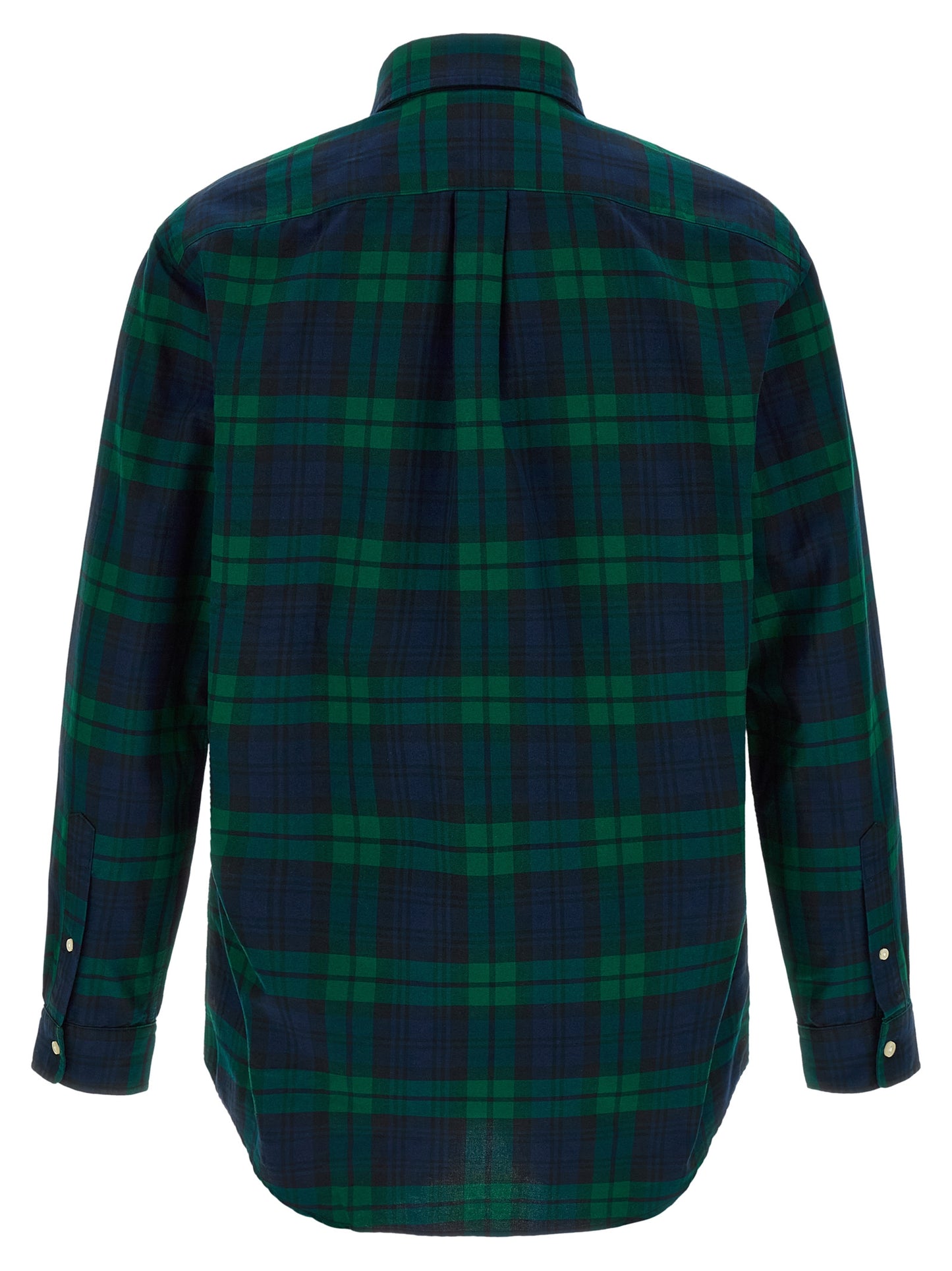 Shirt by Polo Ralph Lauren for men in cotton green, multicolor, navy, patterned & tartan features an polished silhouette, showcasing a sophisticated button-down-collar neckline and detail for a truly polished finish.