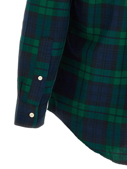 Shirt by Polo Ralph Lauren for men in cotton green, multicolor, navy, patterned & tartan showcases a sleek silhouette, elegantly detailed with a sleek and for a sleek finish.
