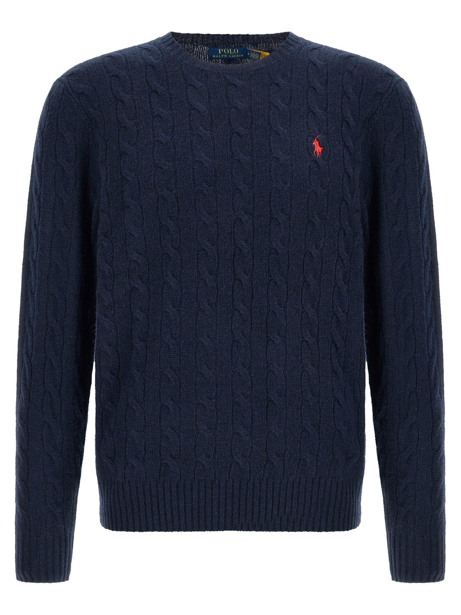 Cardigan by Polo Ralph Lauren for men in cashmere navy & red features an impeccable silhouette, showcasing a sophisticated and detail for a truly impeccable finish.